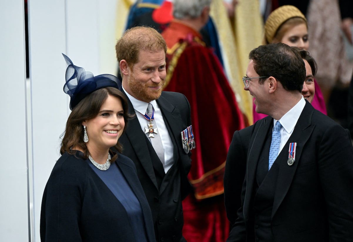 Prince Harry and Prince Eugenie at King Charles' coronation