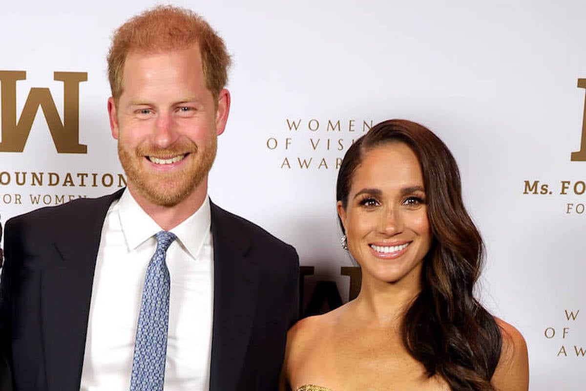 Prince Harry and Meghan Markle, who are reportedly in a 'win-win' situation with Prince Harry's 'Spare' memoir, pose for photographers as they arrive at the Women of Vision Awards