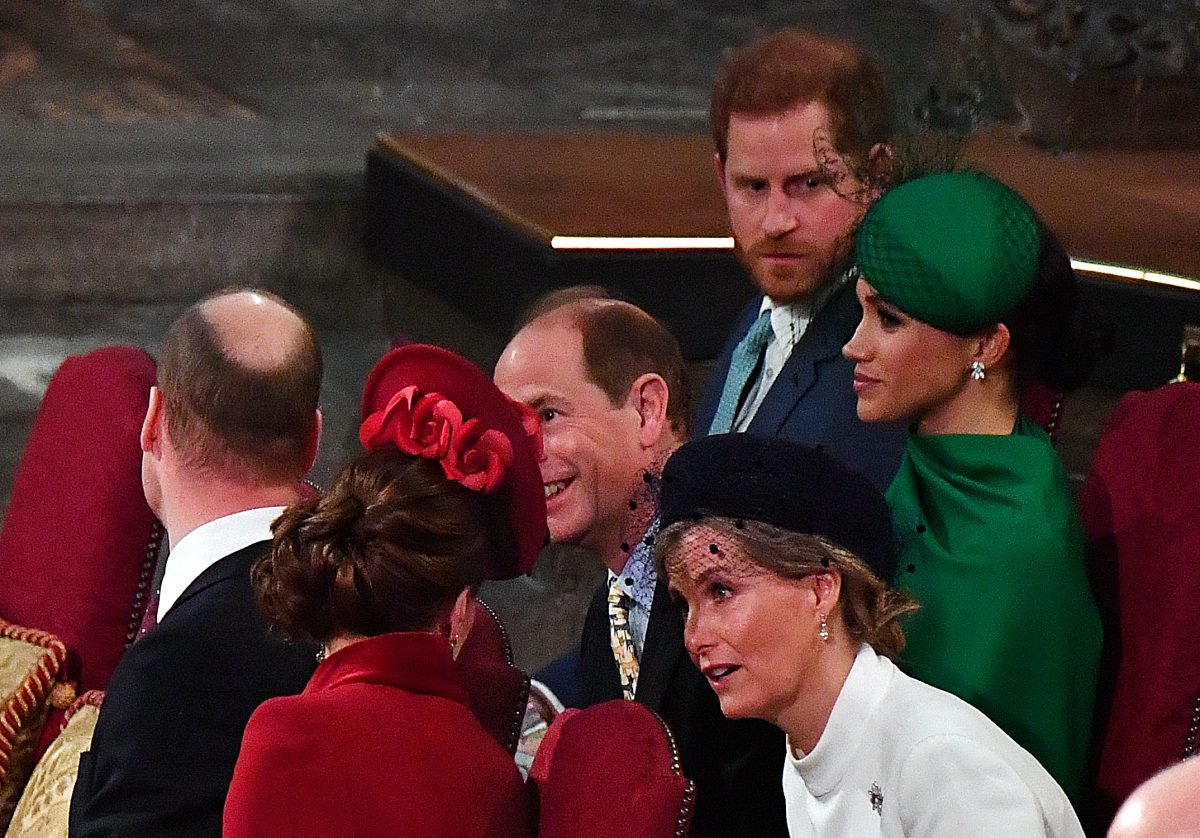 Prince William, Kate Middleton, Prince Harry, Meghan Markle, Prince Edward, and Sophie attend the Commonwealth Day Service 2020