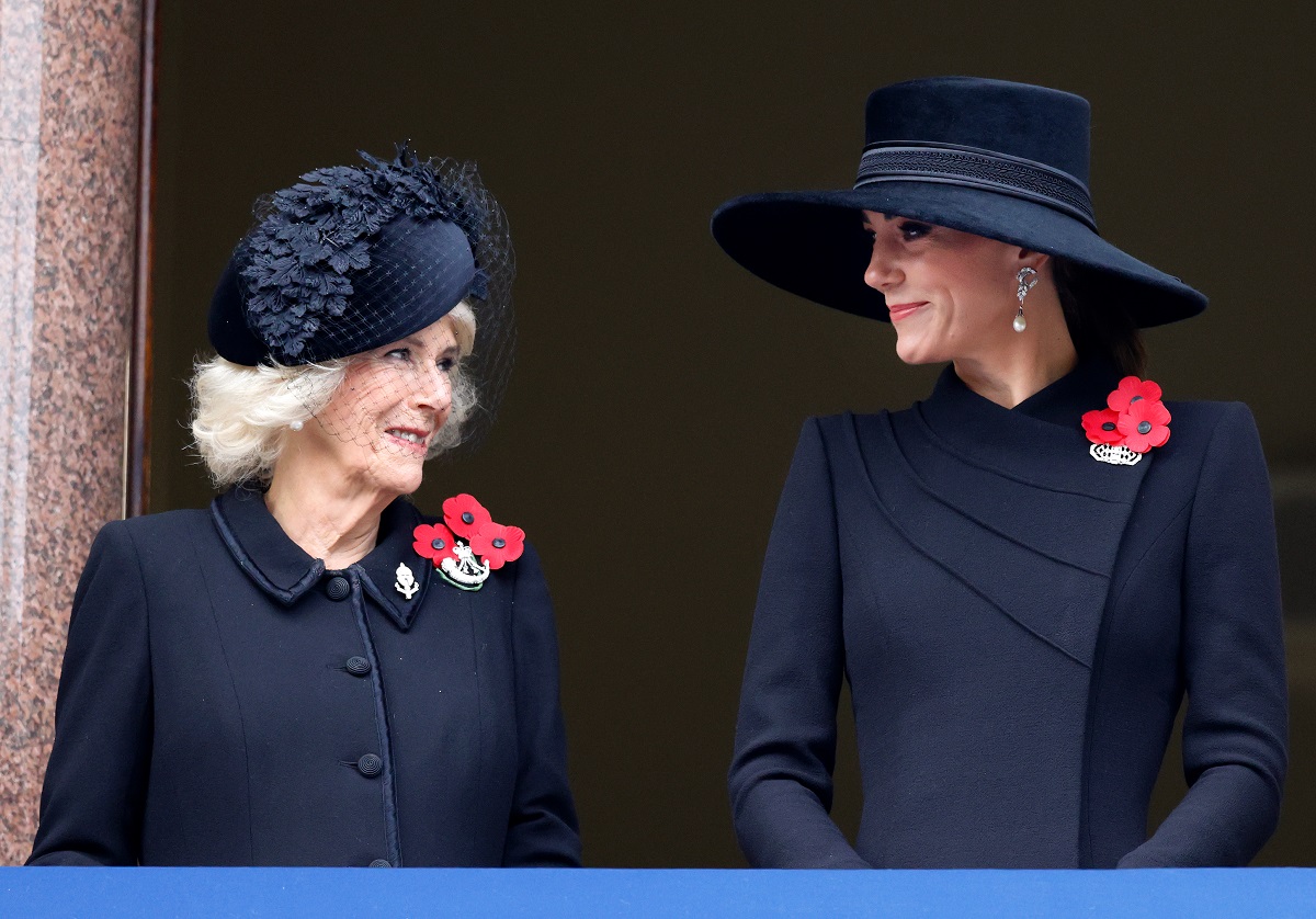 Queen Camilla and Kate Middleton attend the National Service of Remembrance at The Cenotaph