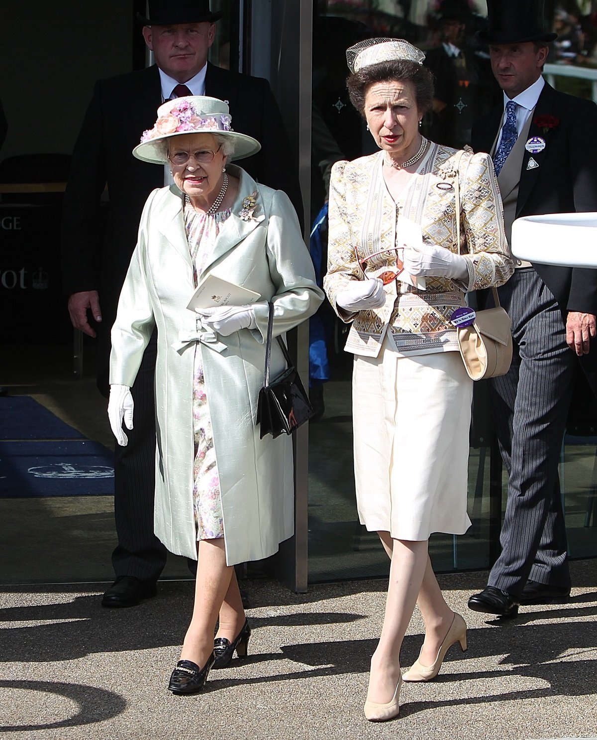 Queen Elizabeth II and Princess Anne attending Day Two of Royal Ascot Meeting at Ascot Racecourse together
