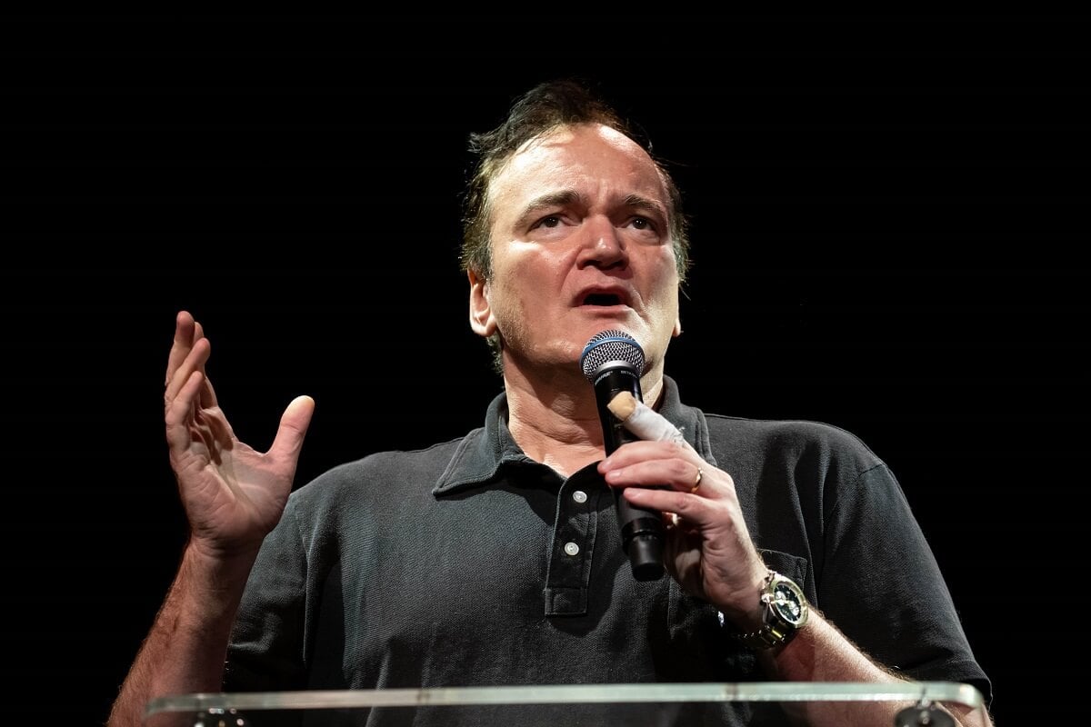 Quentin Tarantino speaking at the Annual Non-Fungible Token (NFT) Event in New York.