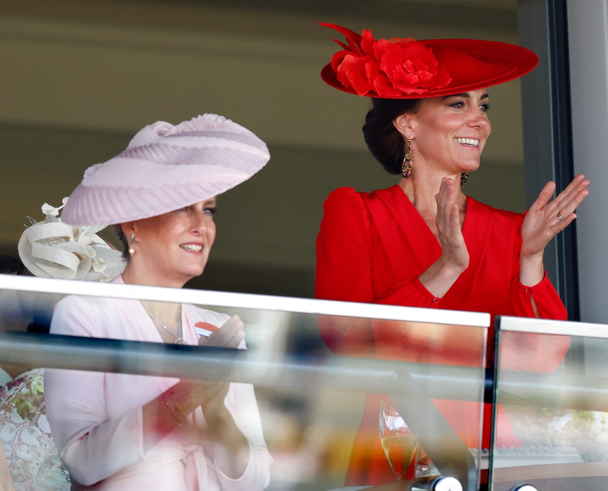 Sophie, Duchess of Edinburgh and Kate Middleton watch 'The Sandringham Stakes' at Royal Ascot