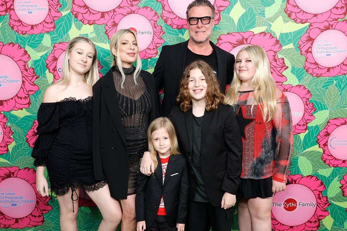 Dean McDermott, Tori Spelling and their children attend the Stand for Kids Gala together