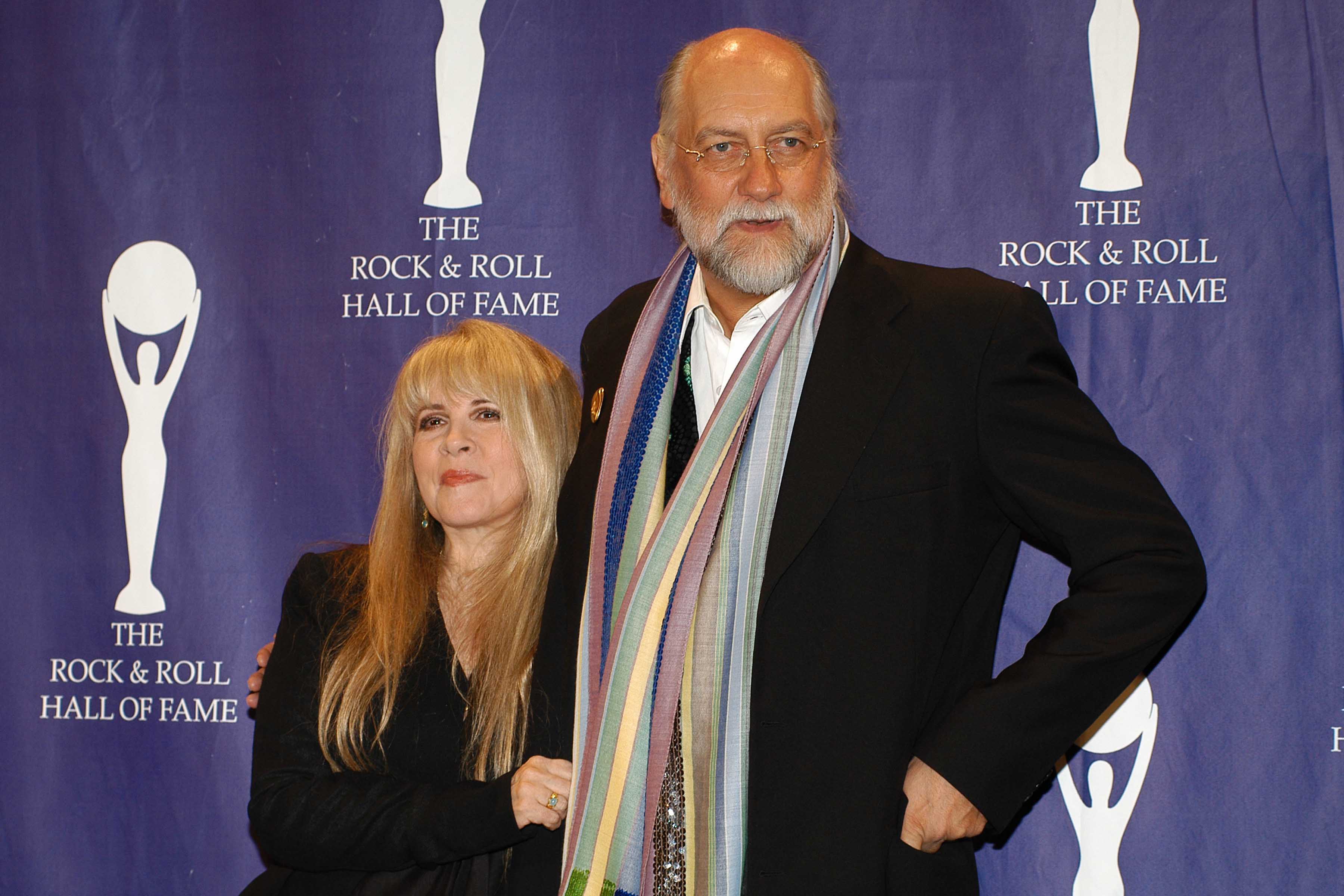 Stevie Nicks and Mick Fleetwood attend the 20th Annual Rock and Roll Hall of Fame Induction Ceremony