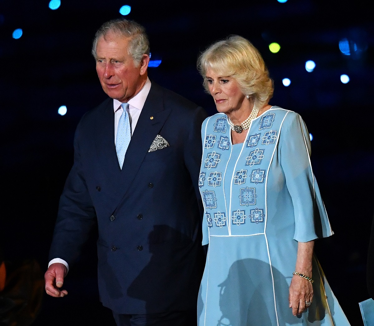 Then-Prince Charles and Camilla Parker Bowles arrive at the Opening Ceremony for the Gold Coast 2018 Commonwealth Games