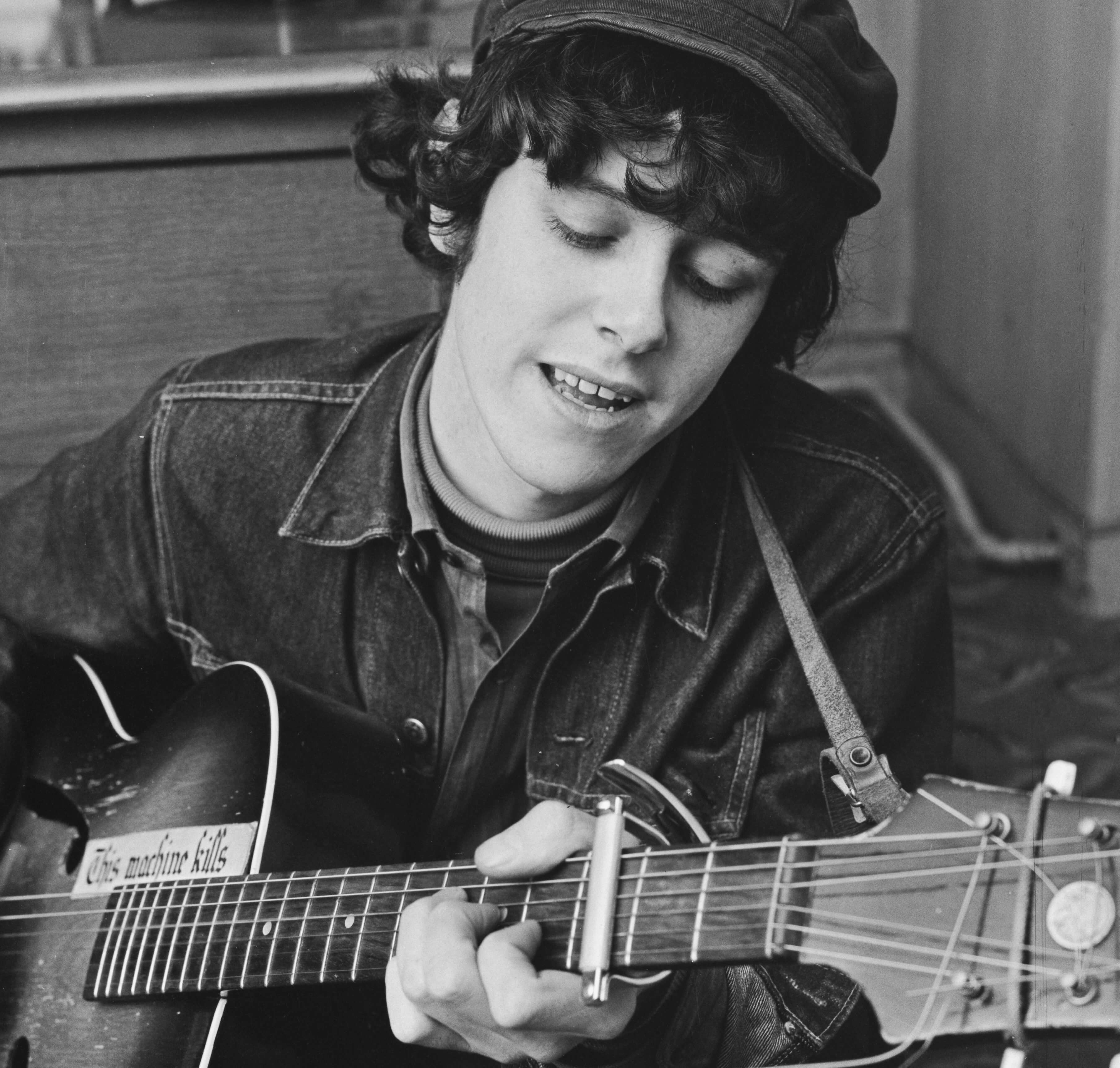 "Mellow Yellow" singer Donovan with a guitar