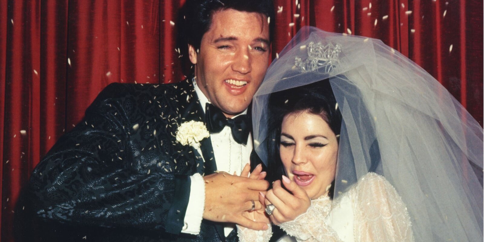 Elvis and Priscilla Presley on their wedding day, May 1, 1967.