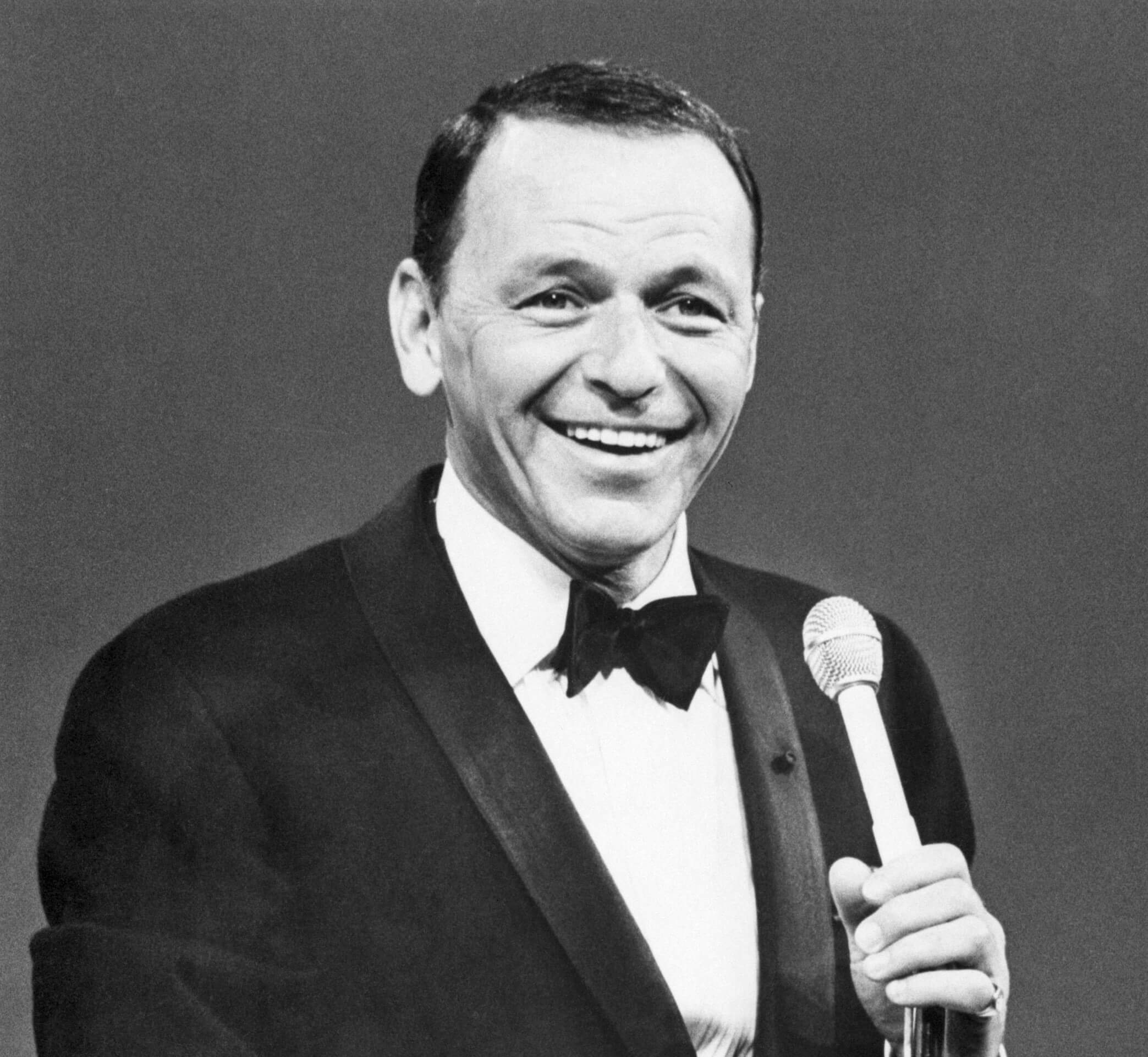 "My Way" singer Frank Sinatra smiling