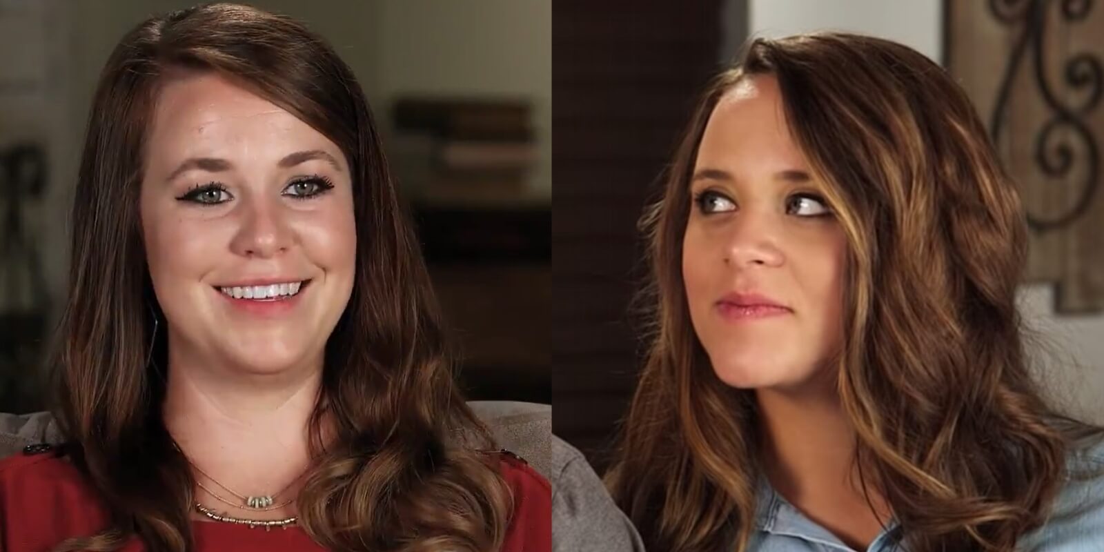 Jana and Jinger Duggar in side-by-side photos taken in confessionals for TLC's 'Counting On.'