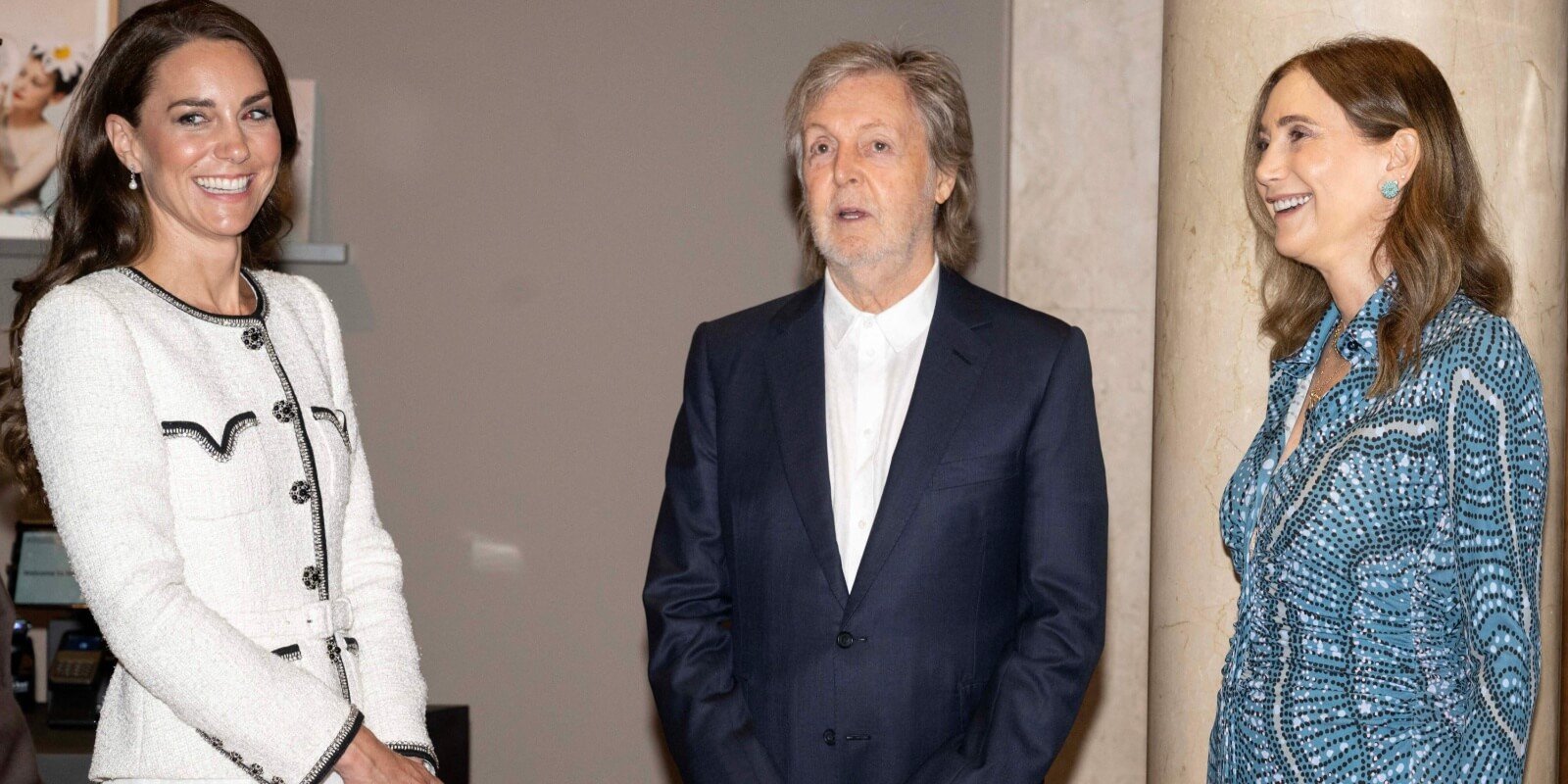 Kate Middleton, Paul McCartney and Nancy Schvell at London's National Portrait Gallery.