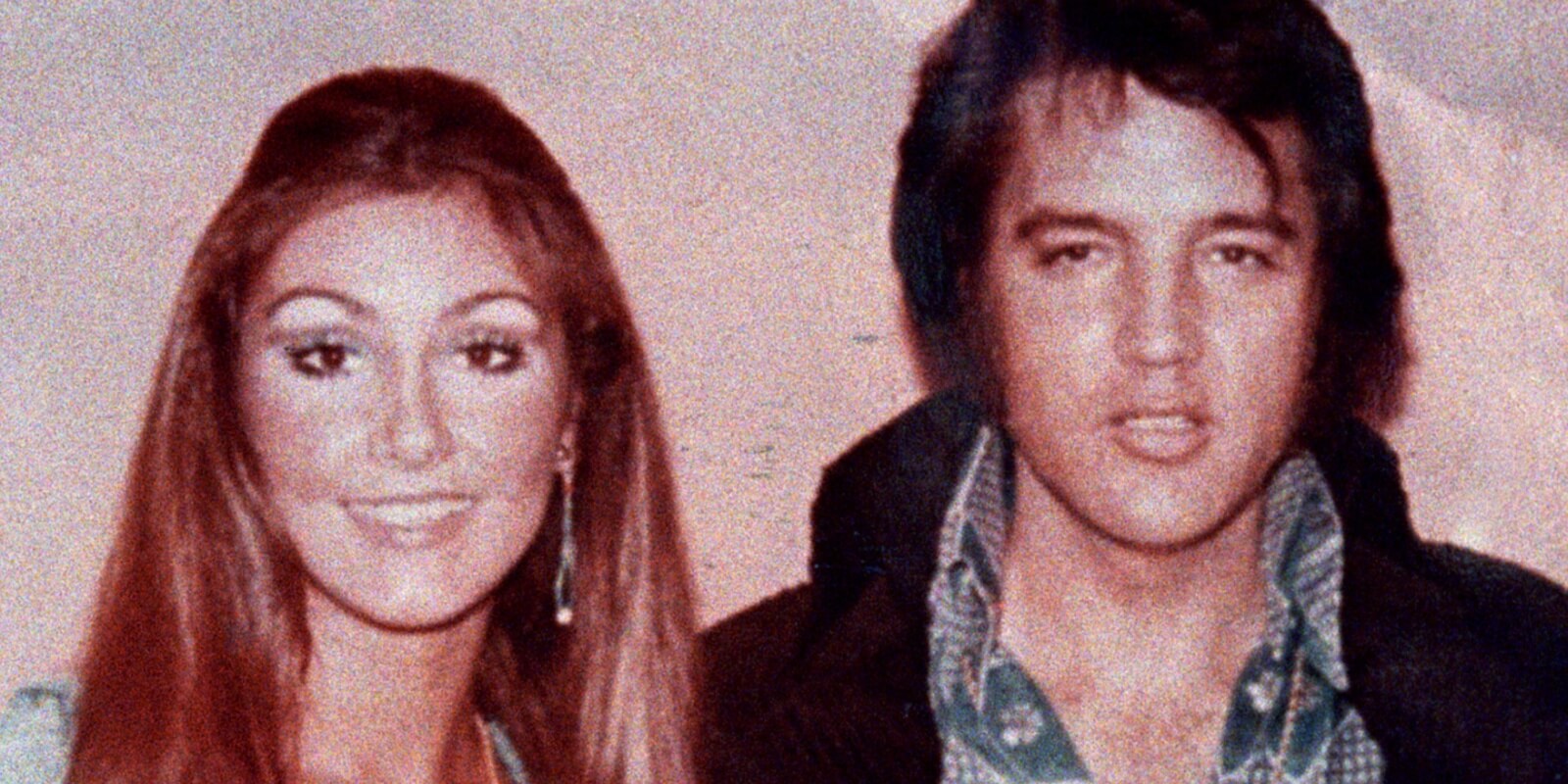 Linda Thompson and Elvis Presley photographed in 1971.