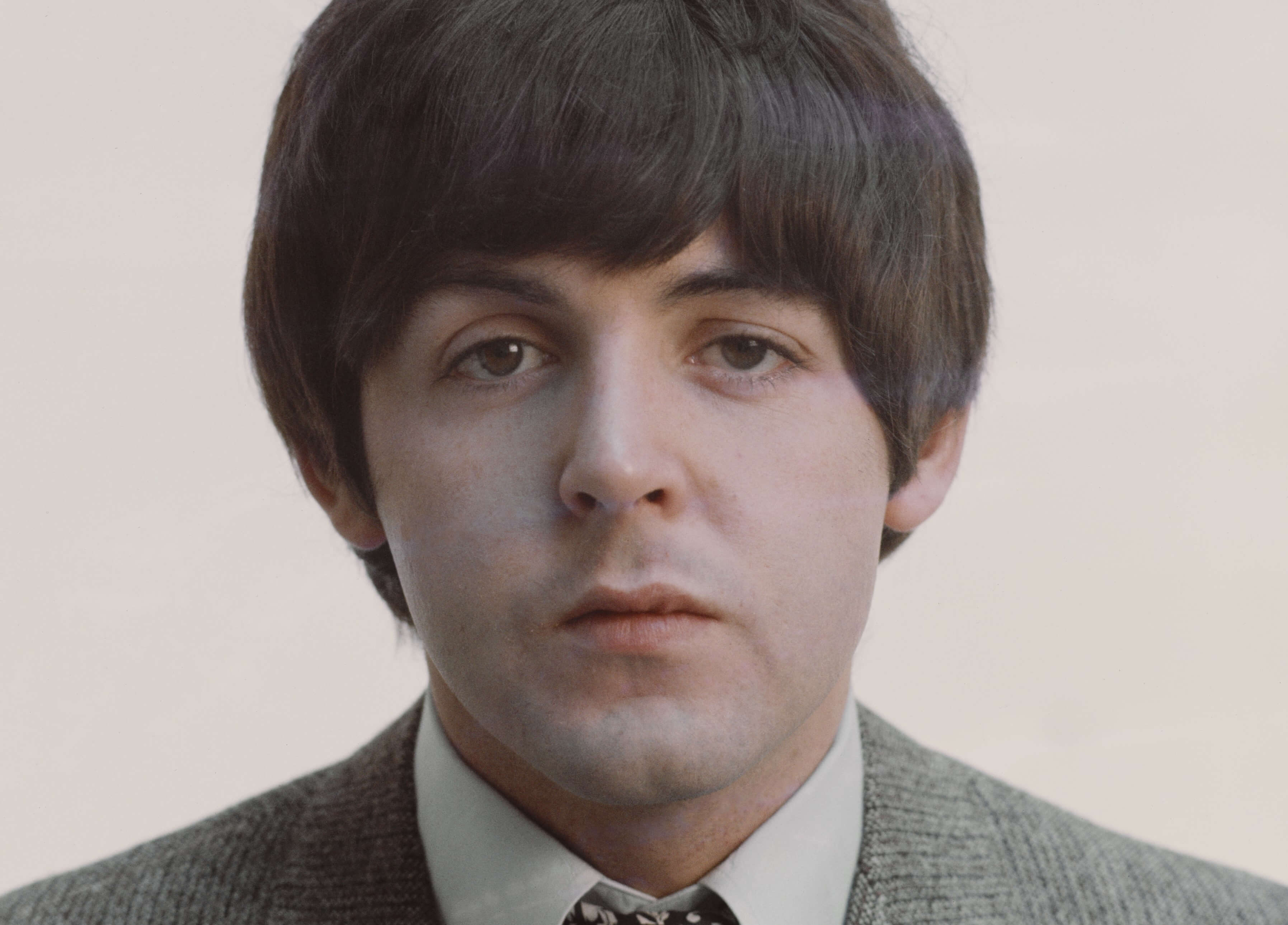 Paul McCartney, writer of Mary Hopkin's "Goodbye," wearing a suit