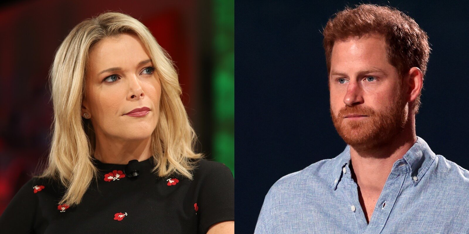 Megyn Kelly and Prince Harry in side-by-side photographs.