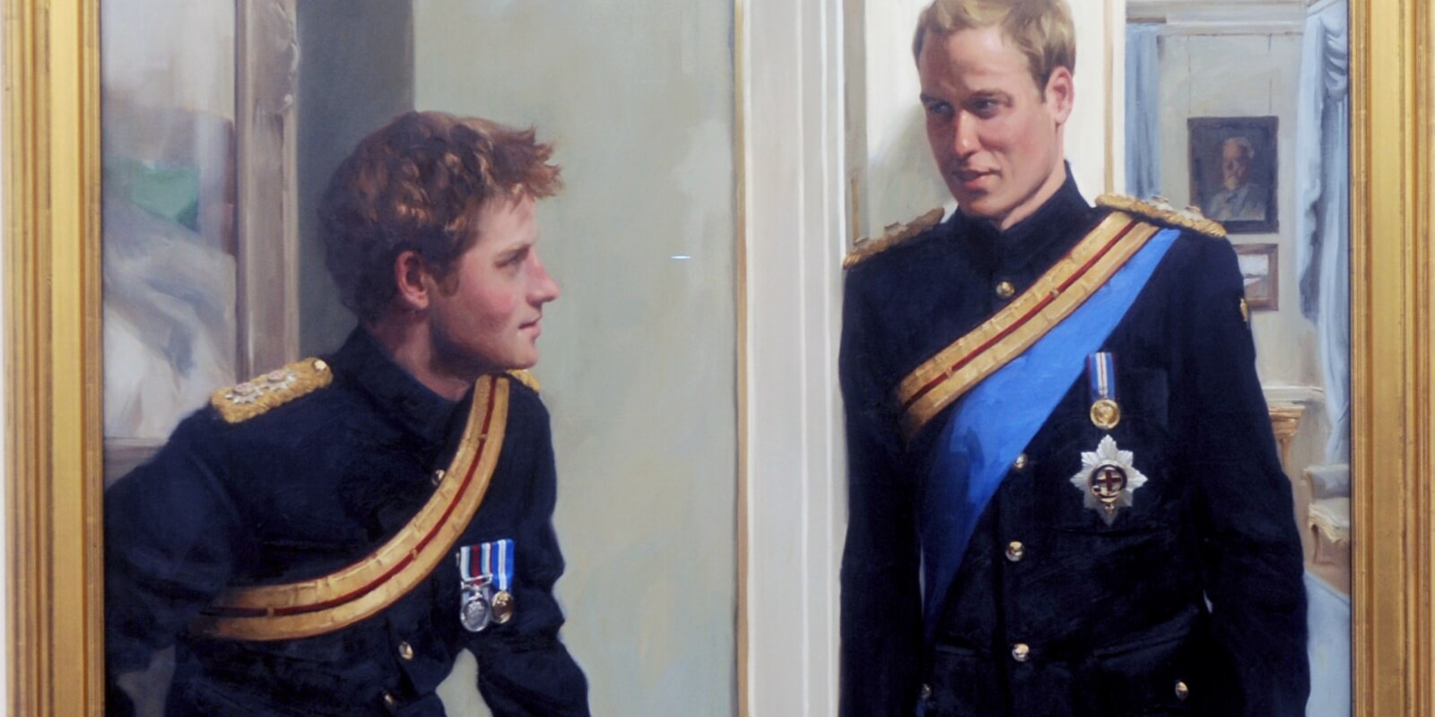 A portrait of Prince Harry and Prince William has been removed from the National Gallery in London.