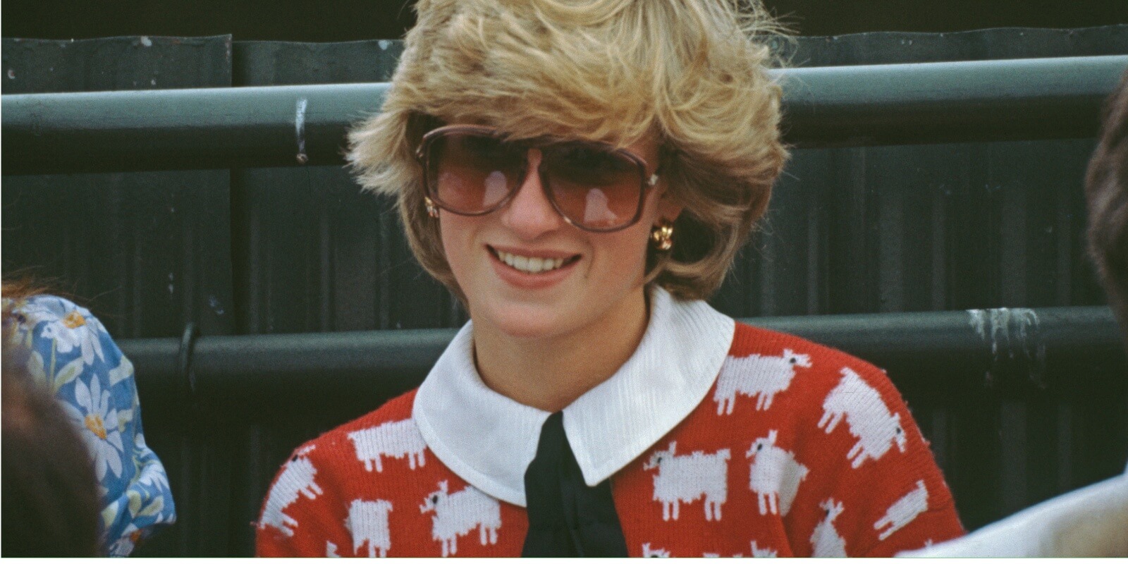 Princess Diana wearing the Black Sheep sweater in 1983.