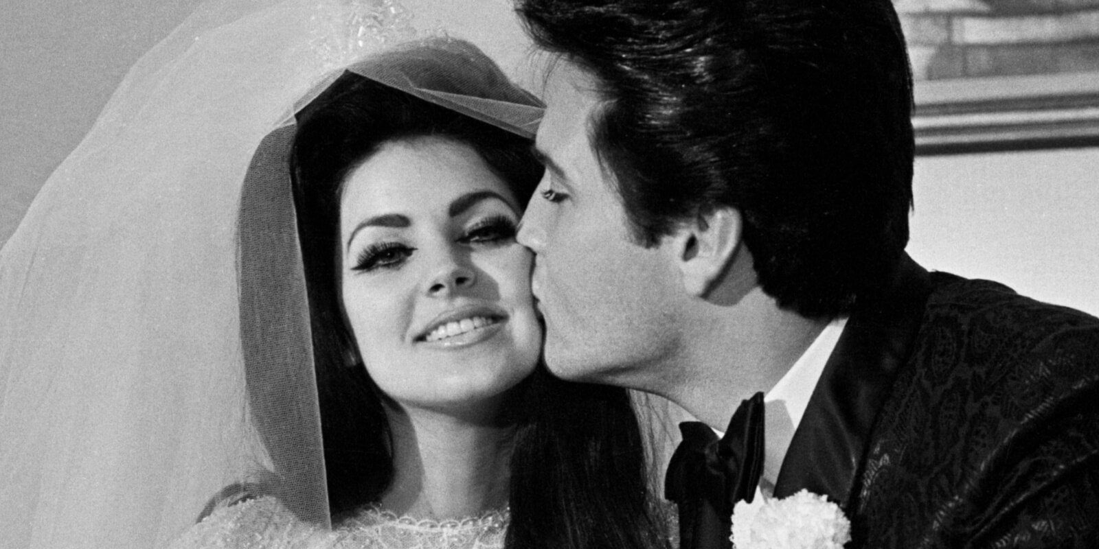 Priscilla Presley and Elvis Presley married in February 1967.