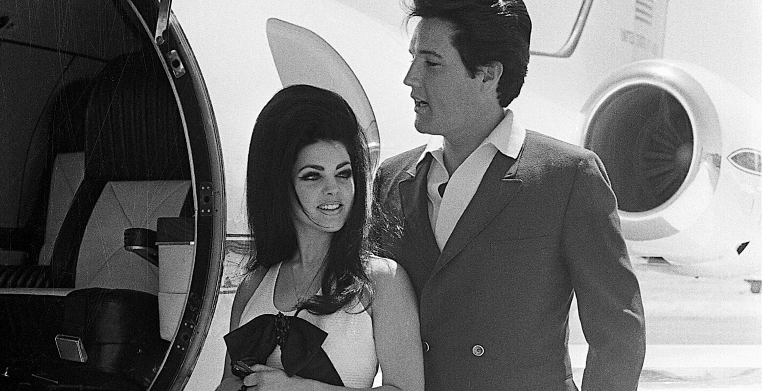 Priscilla Presley and Elvis Presley photographed in 1967.