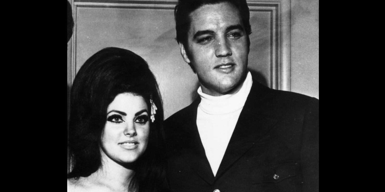 Priscilla Presley and Elvis Presley photographed in Las Vegas in 1971.