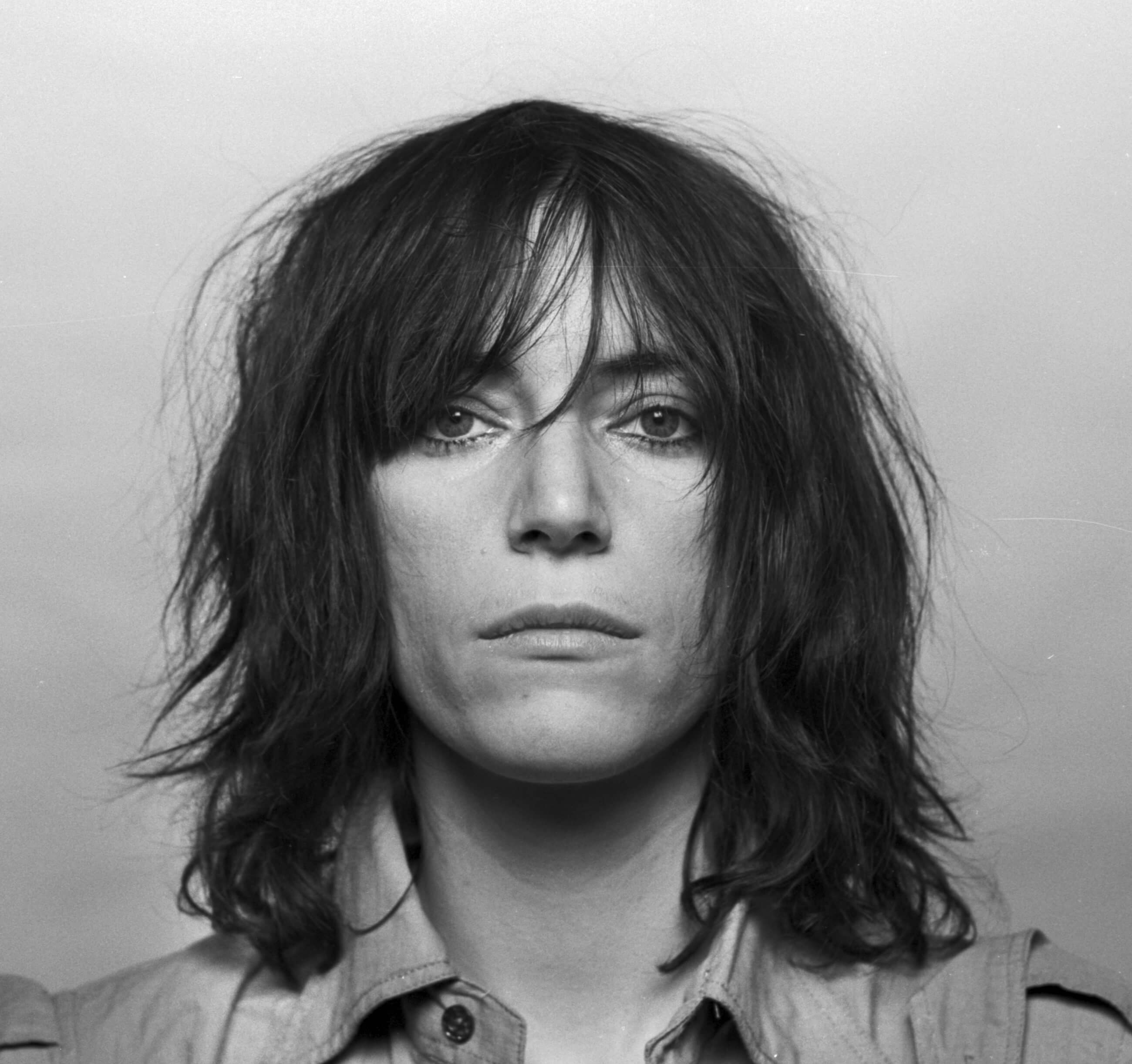 Patti Smith in black-and-white