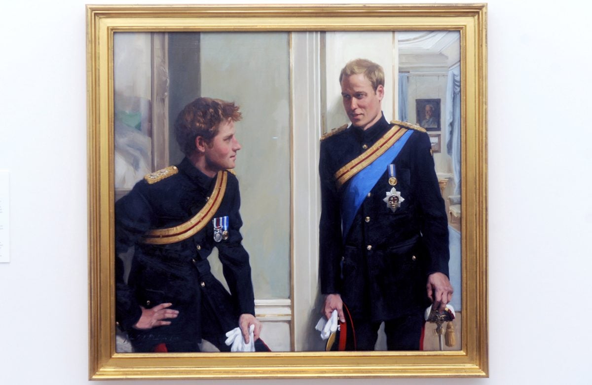 A double portrait painting of Prince William and Prince Harry by Nicky Phillips, who recalled Harry's unkind nature toward his brother, is unveiled at the National Portrait Gallery