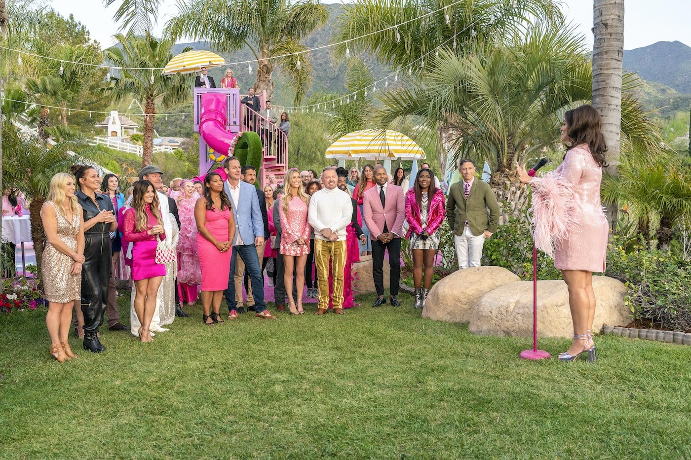 Everyone gathers for the Barbie Dreamhouse Challenge finale