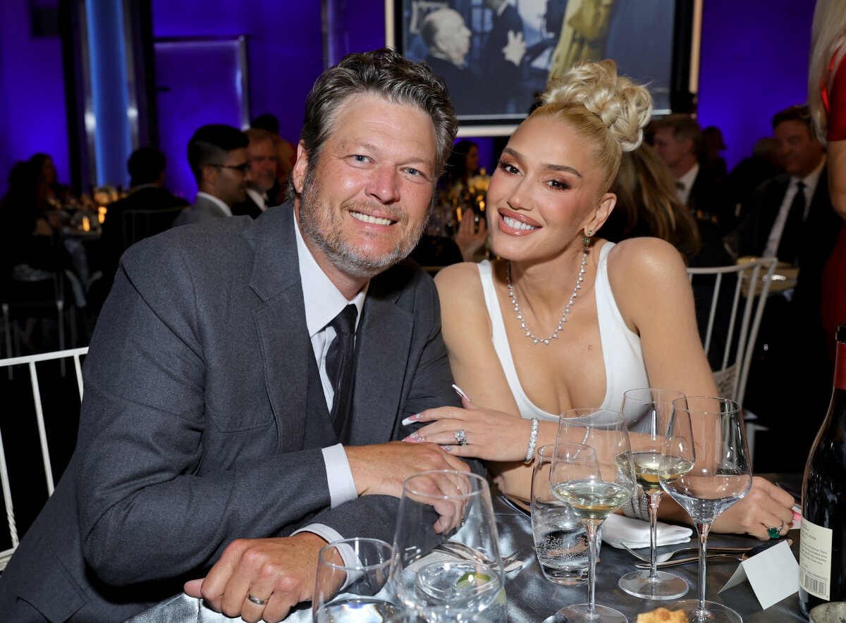 Blake Shelton and Gwen Stefani attend the 48th Annual AFI Life Achievement Award Honoring Julie Andrews at Dolby Theatre on June 09, 2022 in Hollywood, California