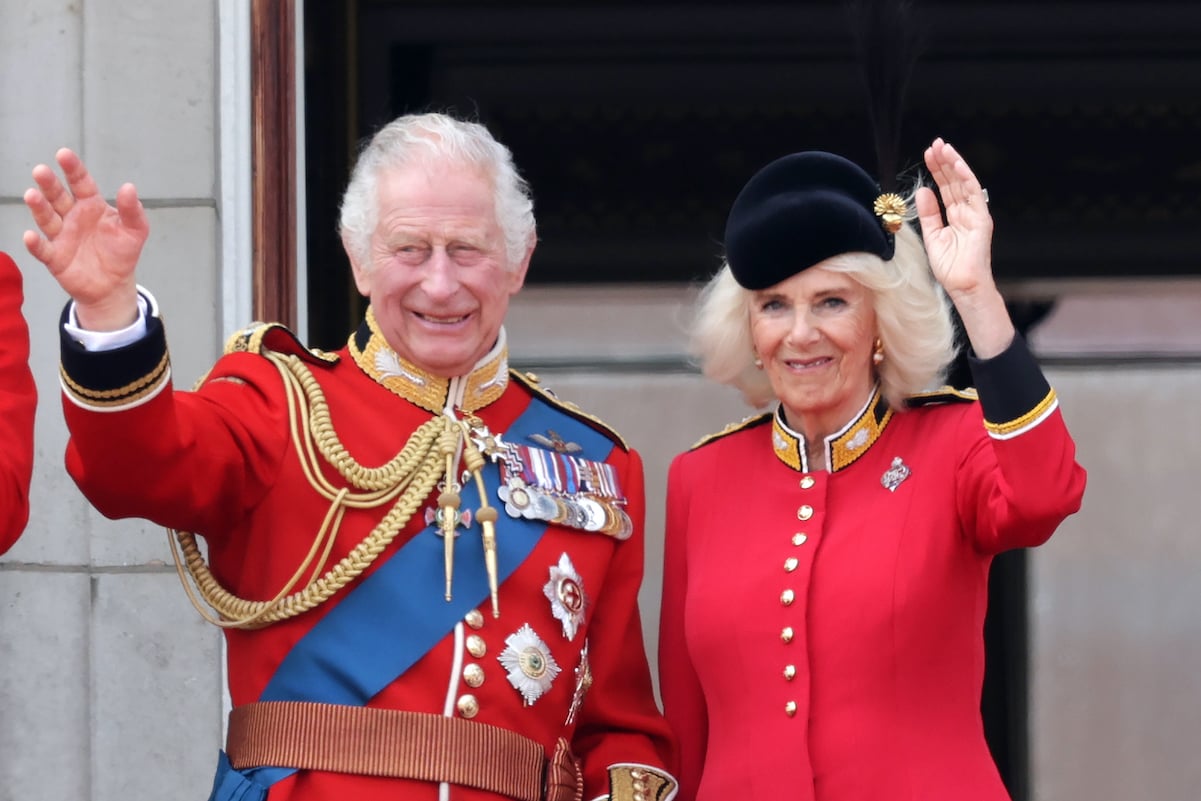 King Charles III and Queen Camilla at Trooping the Colour in 2023