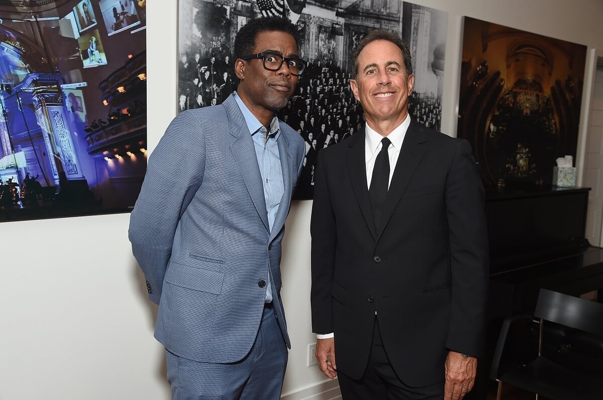 Jerry Seinfeld and Chris Rock at the 2018 GOOD+ Foundations Evening of Comedy + Music Benefit.