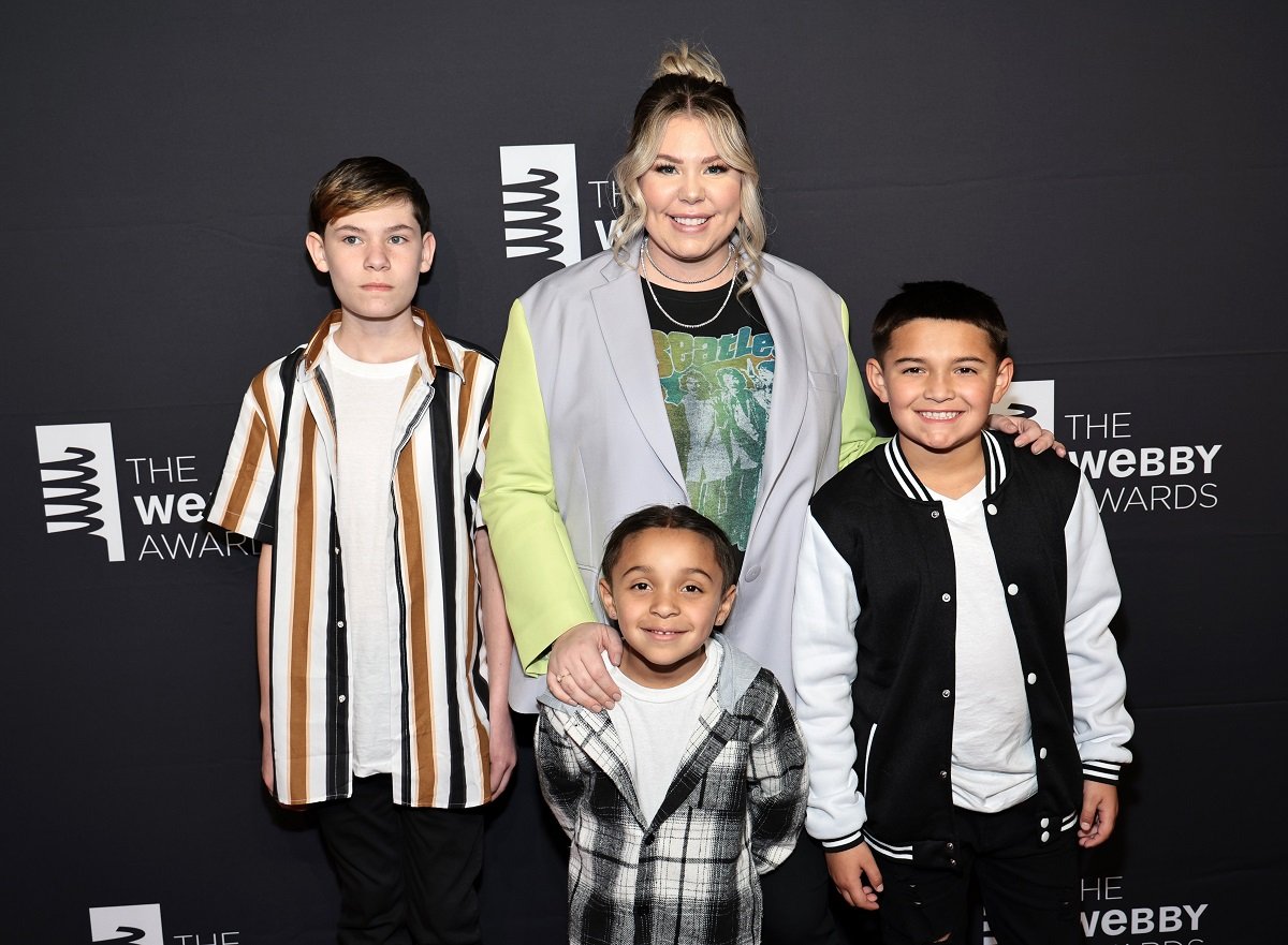 Kailyn Lowry is seen with three of her children at the 27th Annual Webby Awards in 2023
