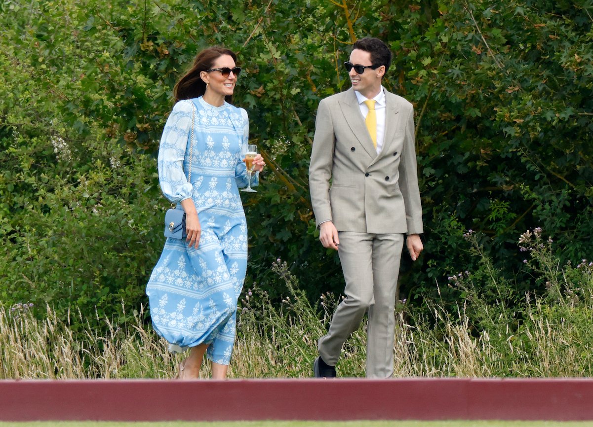 Kate Middleton watches Prince William at the 2023 charity polo match while wearing a dress Ivanka Trump wore in 2020