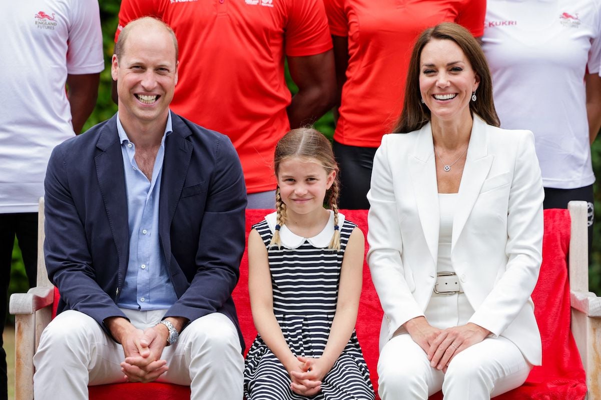 Prince William and Kate Middleton with Princess Charlotte in 2022