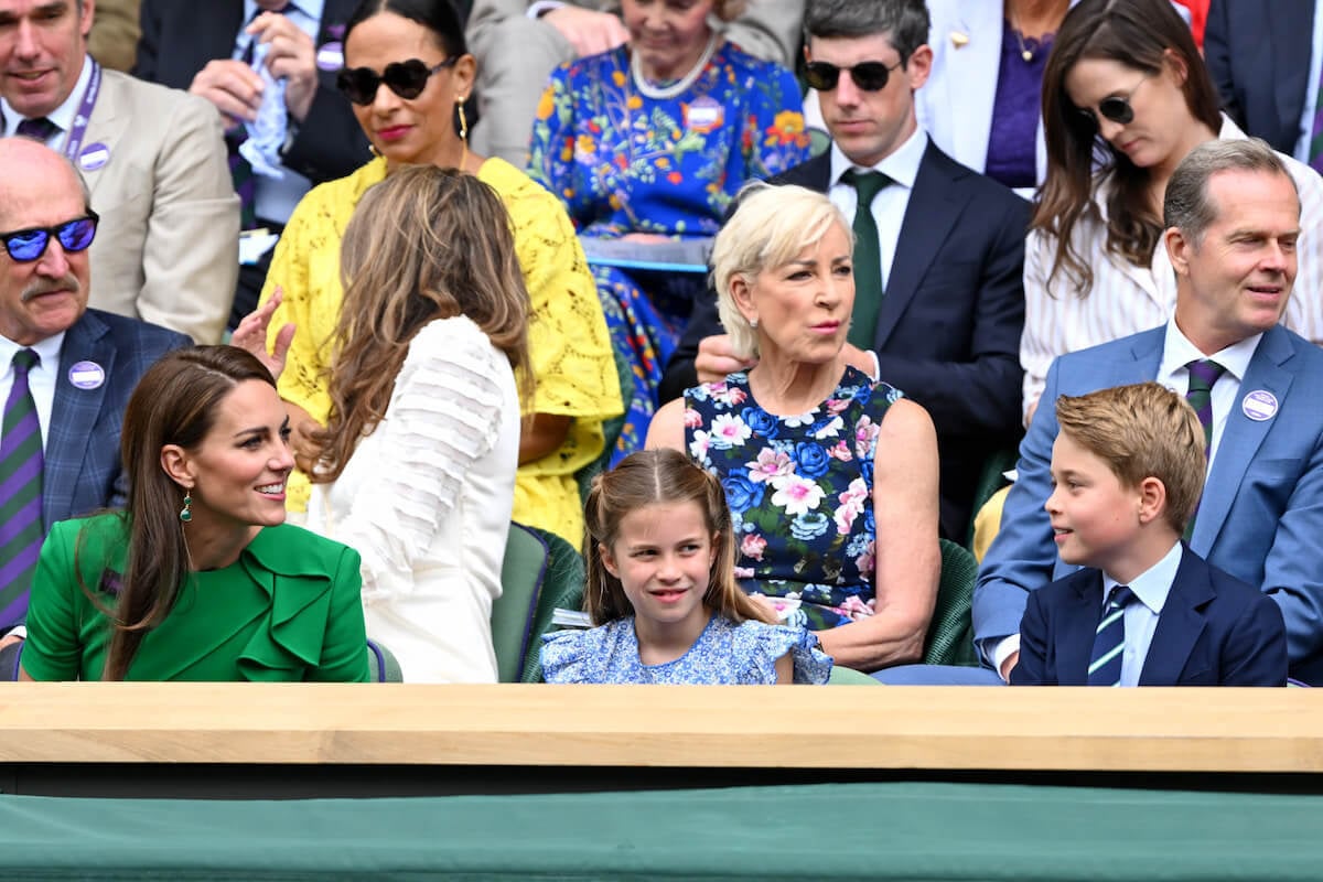 Kate Middleton, Princess Charlotte, and Prince George at Wimbledon