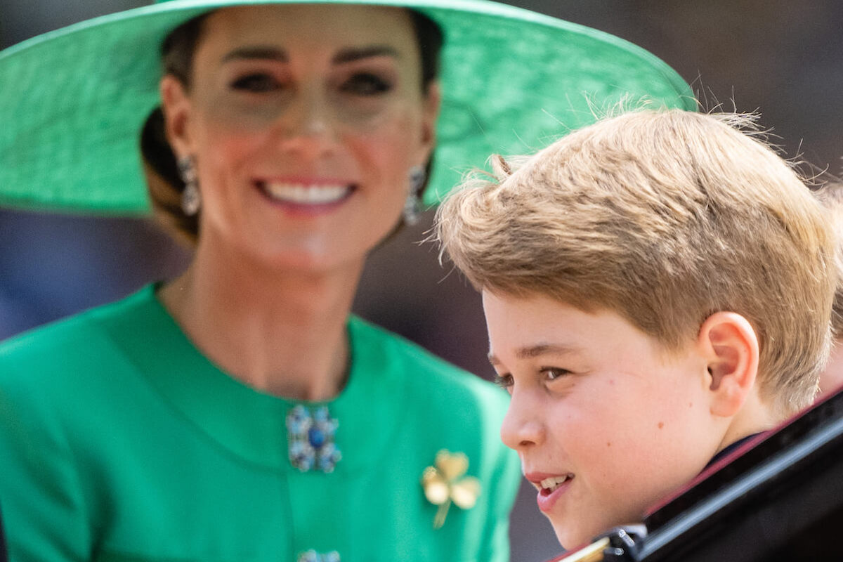 Kate Middleton and Prince George, who will have his mother to thank for making him a better monarch, look on
