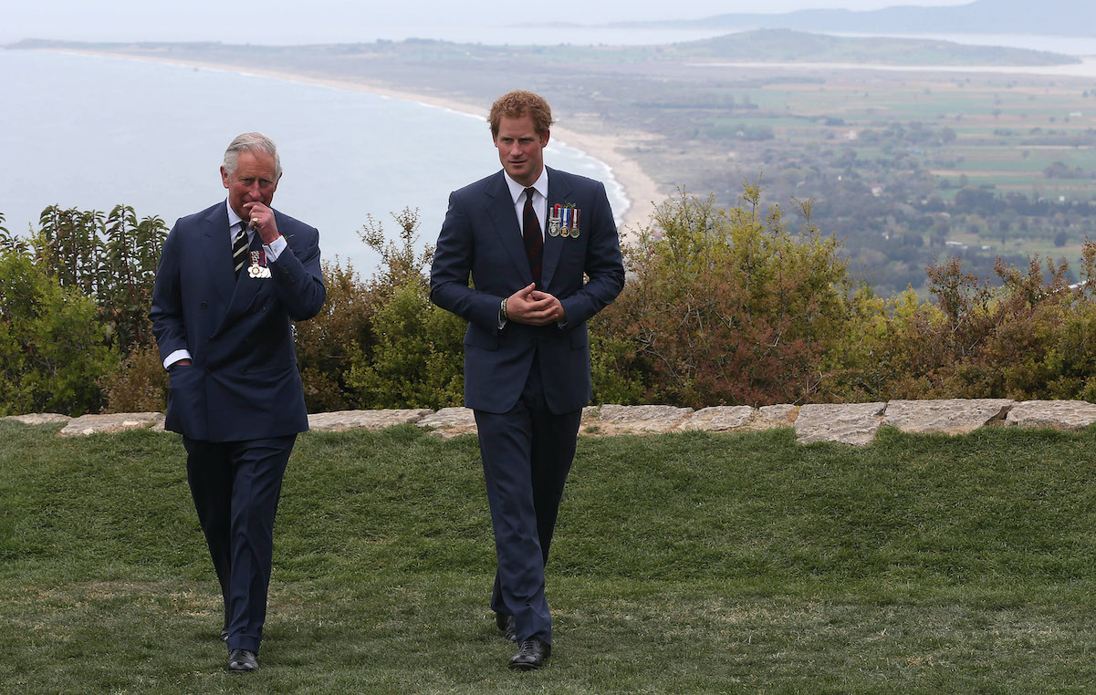 King Charles III and Prince Harry in 2015