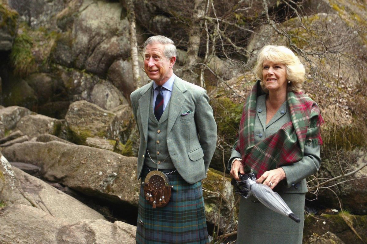King Charles and Camilla Parker Bowles (now-Queen Camilla) visit Muir of Dinnet National Nature Reserve at nearby Birkhall on the Balmoral Estate