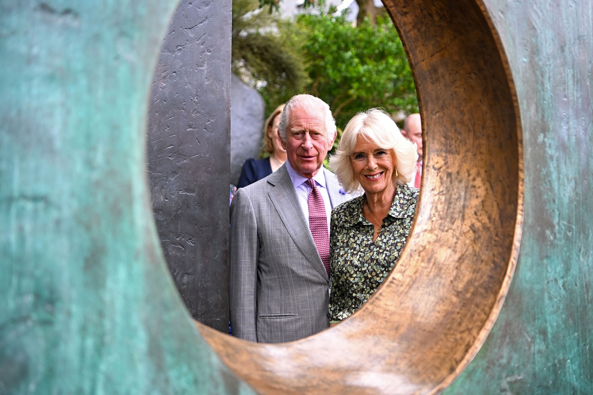 King Charles and Camilla Parker Bowles (now-Queen Camilla), whose marriage secret may be linked to their bedroom arrangements, take a tour of the Barbara Hepworth Museum and Sculpture Garden in Cornwall