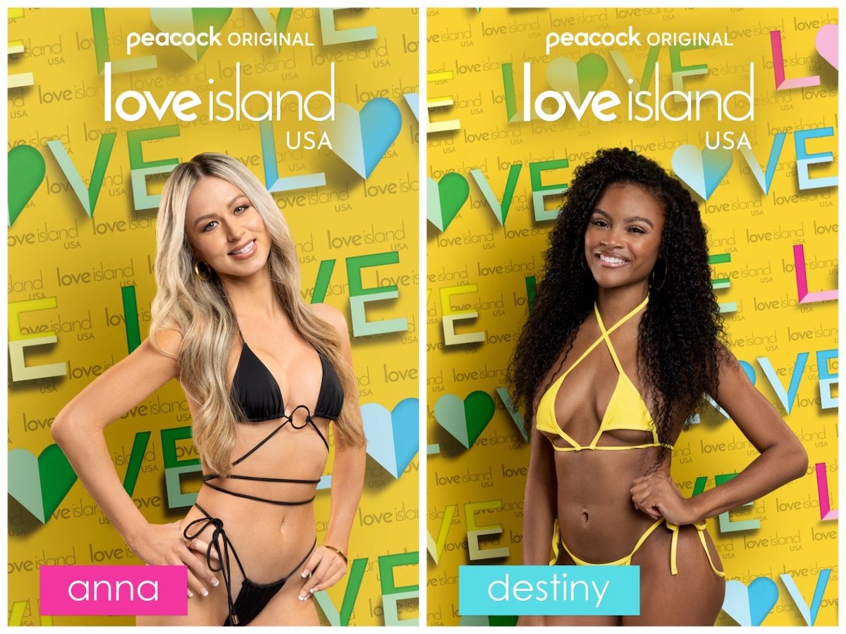 'Love Island USA' Season 5 cast member Anna and Destiny posting in bikinis