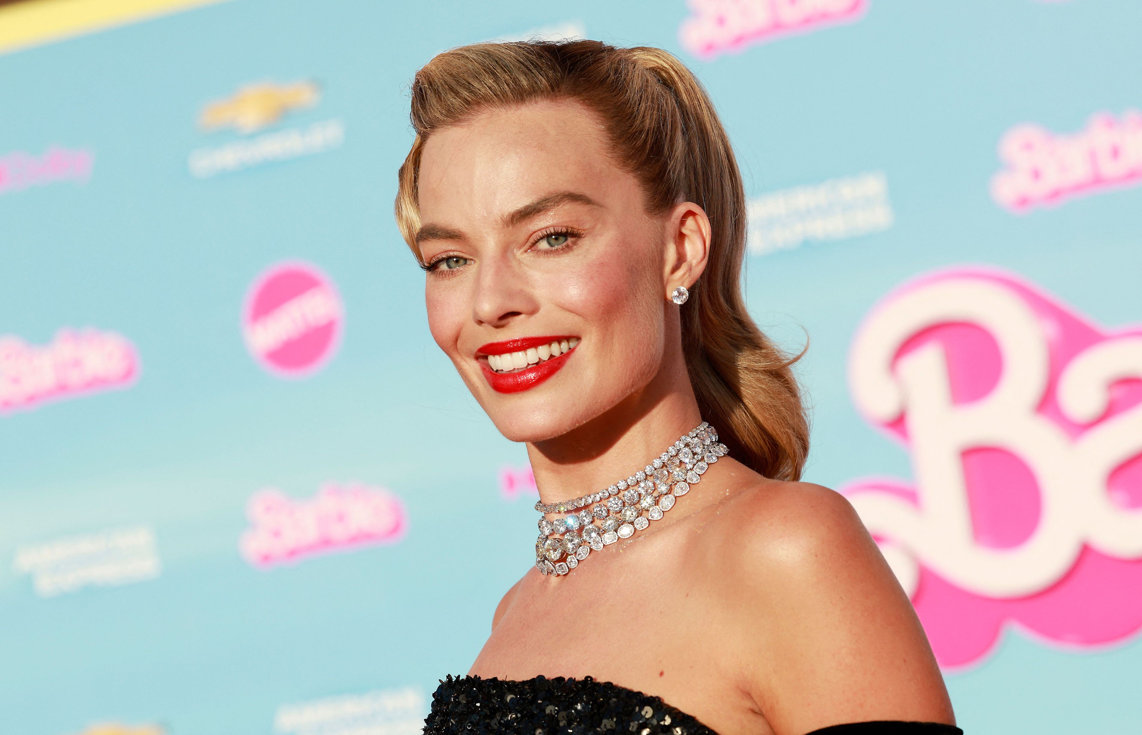 Margot Robbie attends the premiere of Barbie in Los Angeles, California