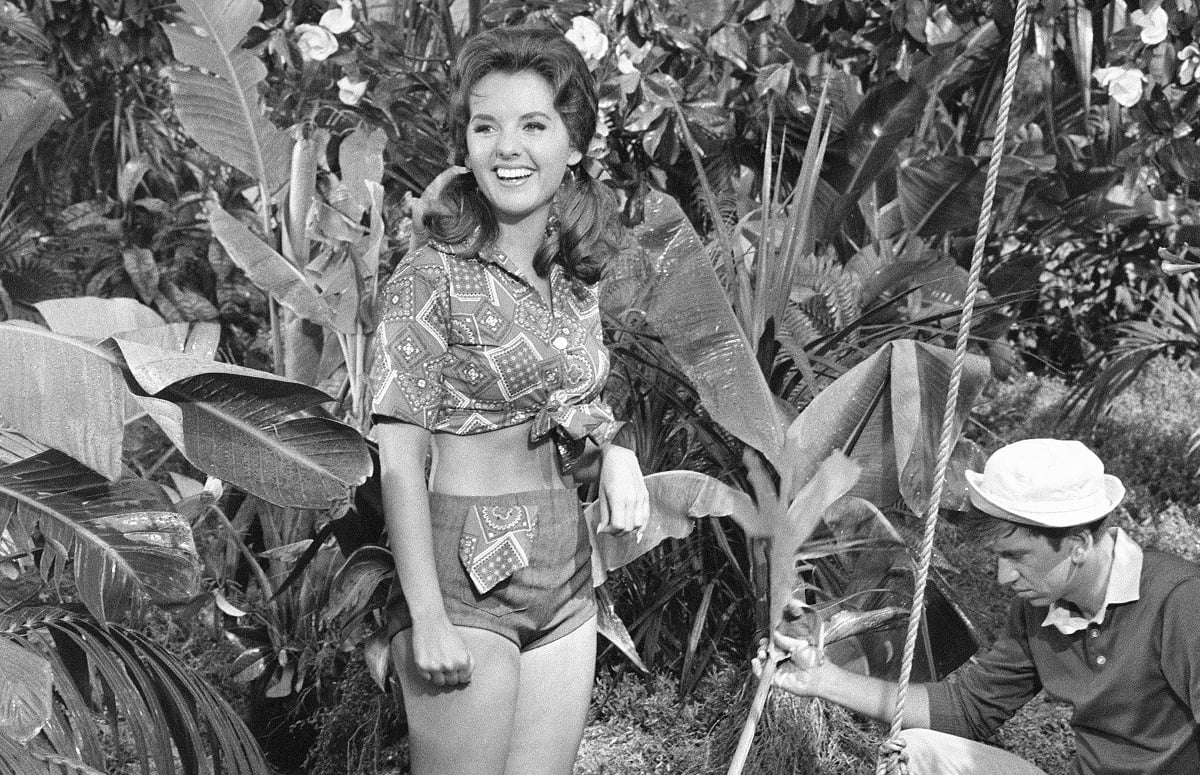 Dawn Wells (as Mary Ann Summers), and Bob Denver (as Gilligan) on set of 'Gilligan's Island' in 1964