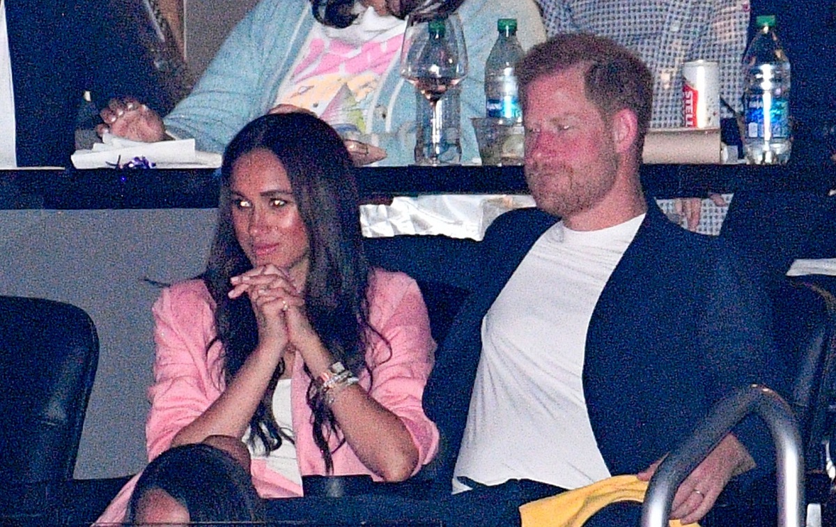 Meghan Markle and Prince Harry attend an NBA game