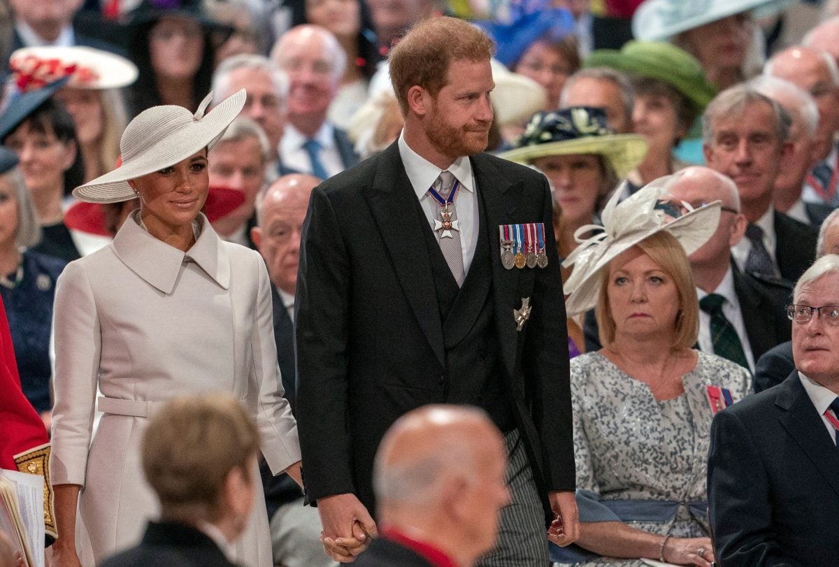 Meghan Markle and Prince Harry, who an expert says had a 'dirty laundry' plan that 'backfired, attend the National Service of Thanksgiving for Queen Elizabeth II's reign