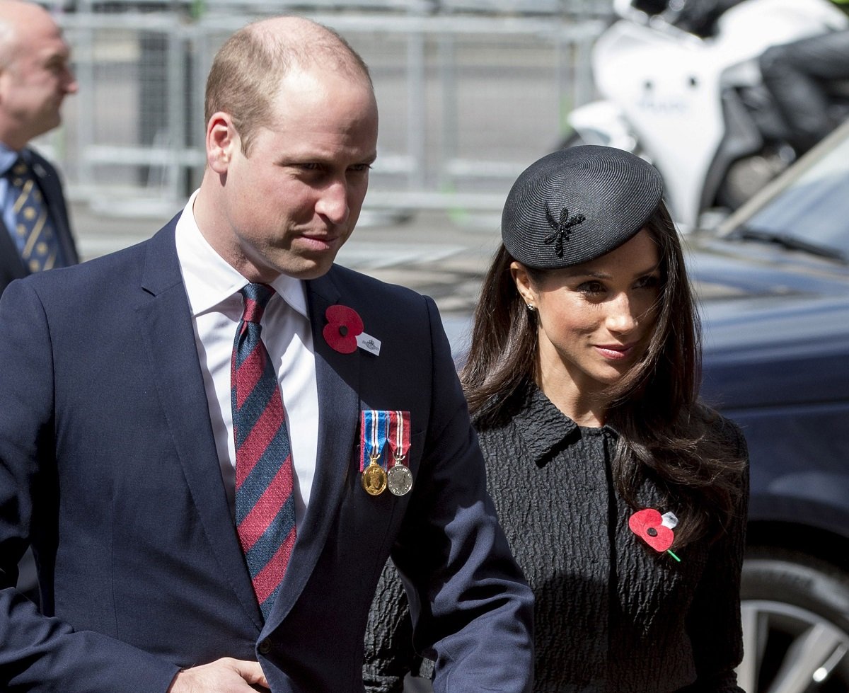 Meghan Markle and Prince William attend an Anzac Day service at Westminster Abbey in 2018