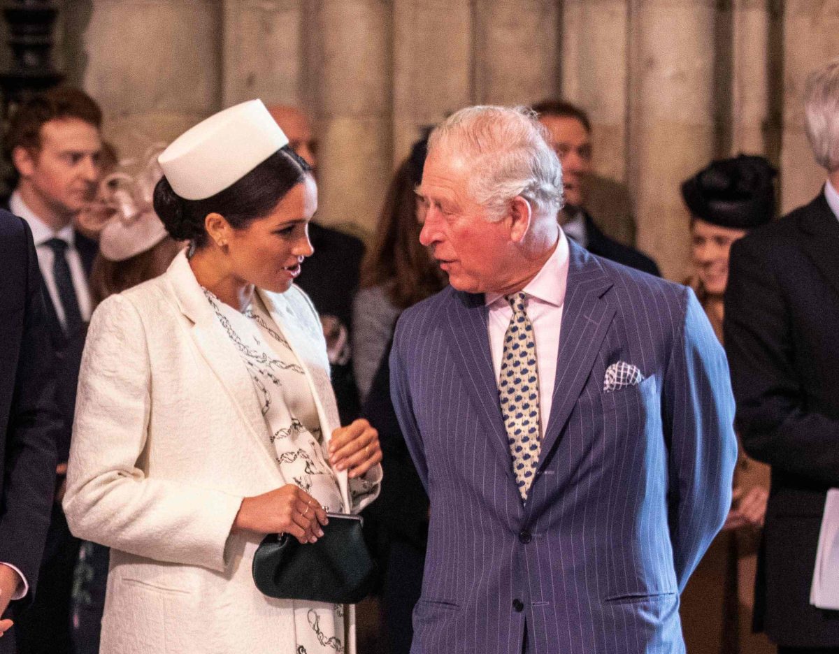 Meghan Markle and now-King Charles III attend the Commonwealth Day service at Westminster Abbey in 2019