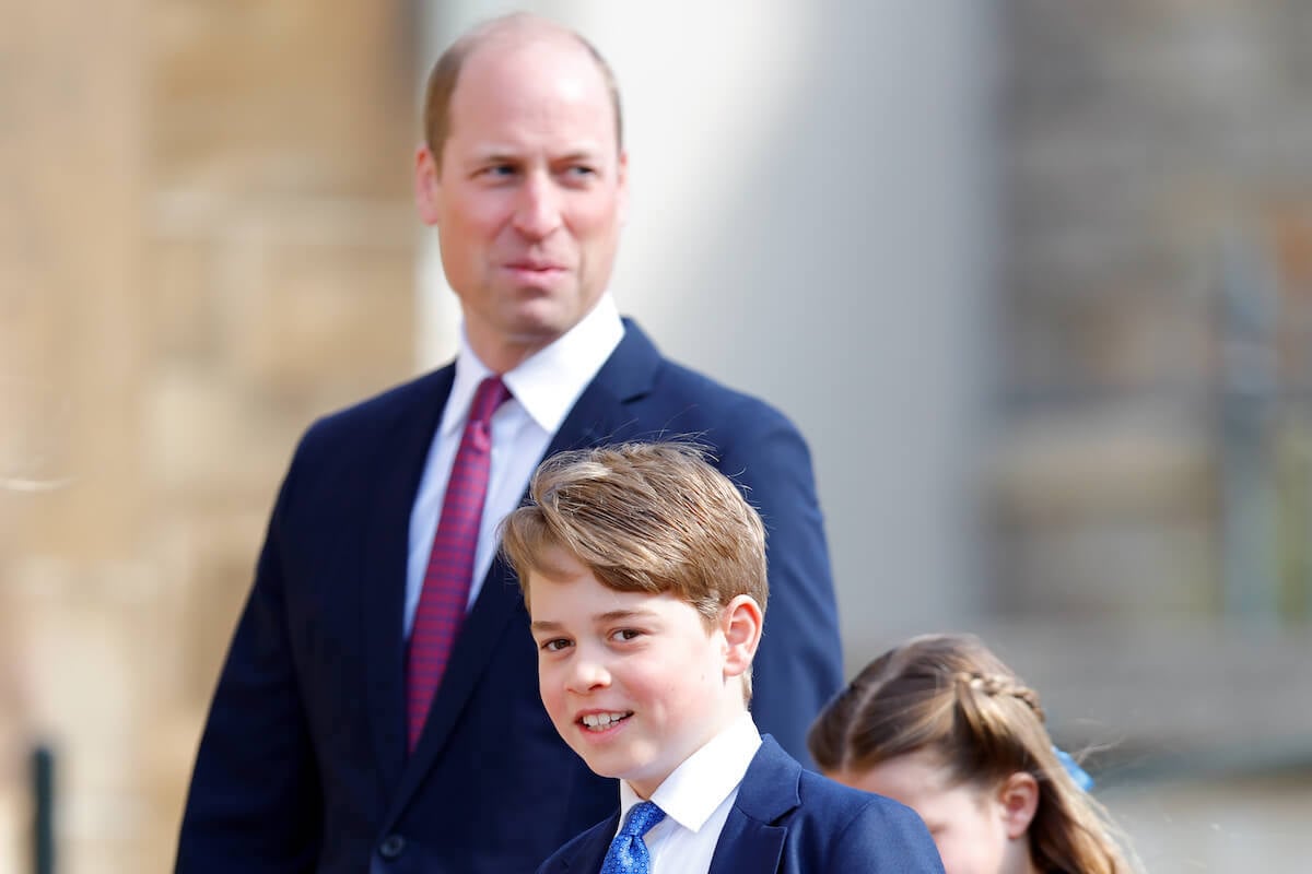 Prince George, who doesn't have the same 'burden' as Prince William did about the line of succession, walks with his family