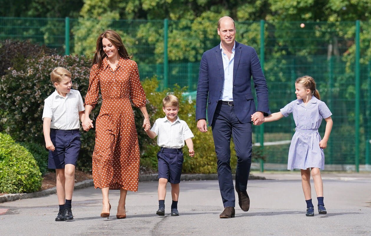 Prince George, who will lose 'support act' in Princess Charlotte if he attends Eton College, at Lambrook School with his parents and siblings