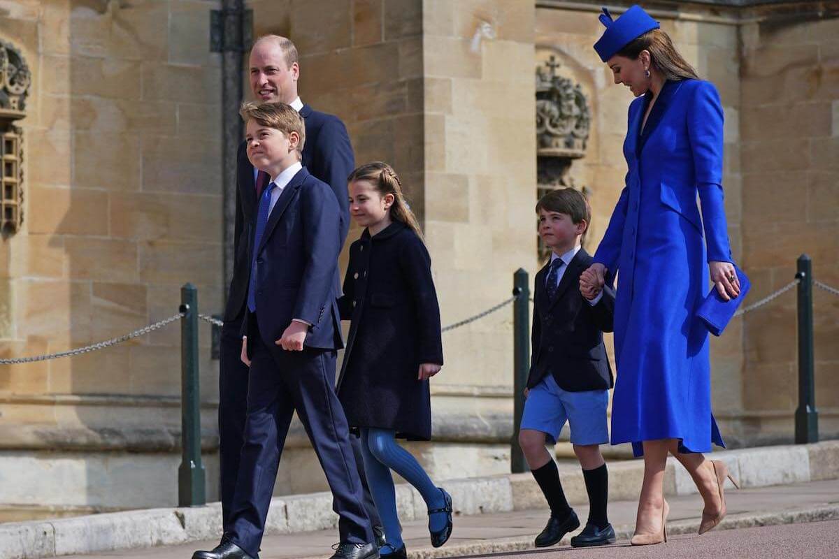 Prince George, whose heir status doesn't make a difference to Wales 'family life' walks with Prince William, Kate Middleton, and his siblings Princess Charlotte and Prince Louis