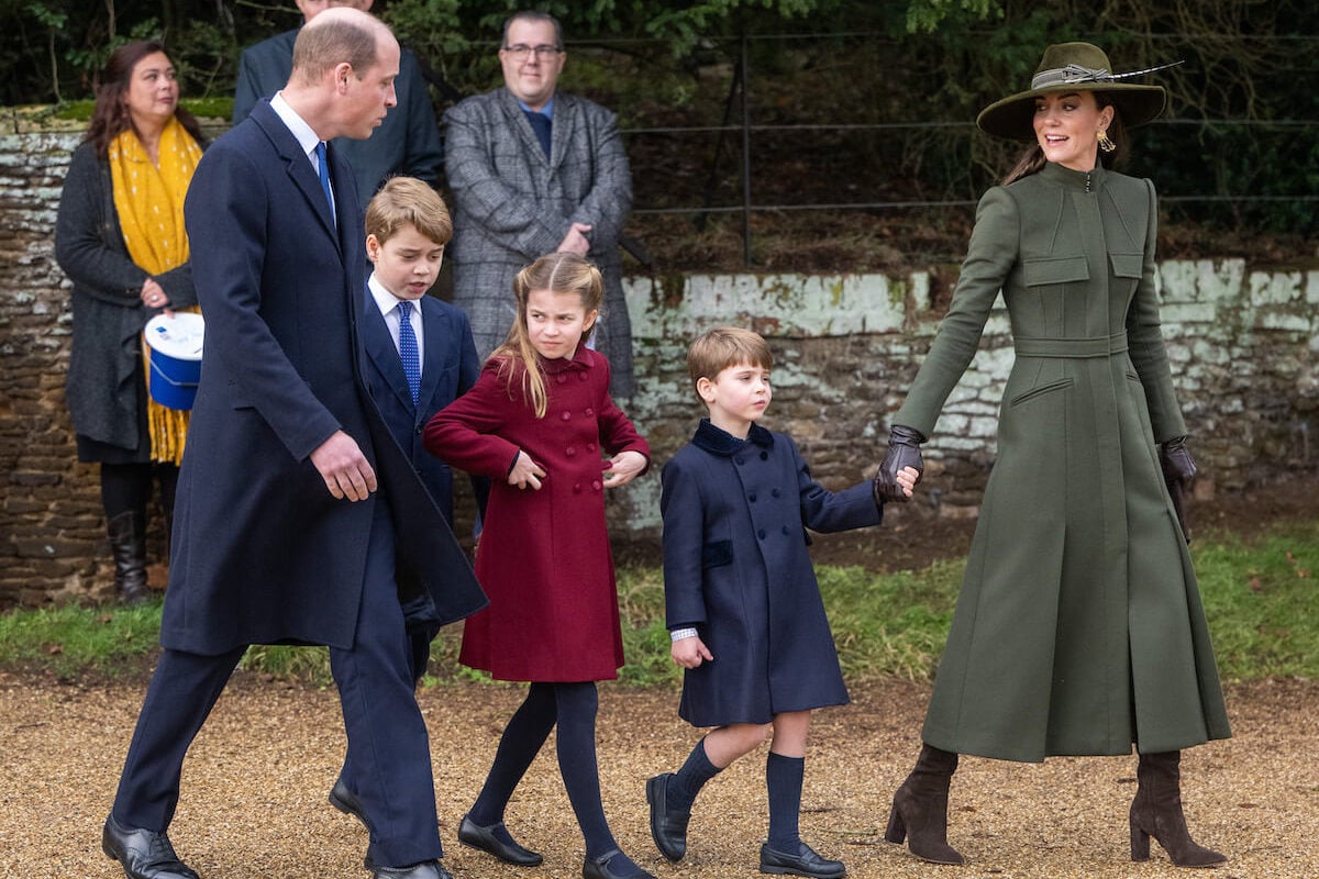 Prince George, whose relationship with his siblings the royal family's 'aware' of, walks with Prince William, Princess Charlotte, Prince Louis, and Kate Middleton