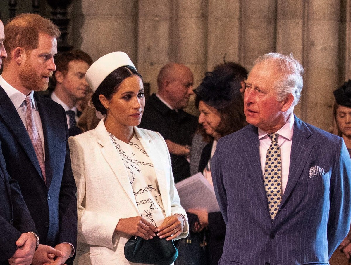 Prince Harry, Meghan Markle, and now-King Charles III, who did not personally invite them to Balmoral as he's staying at Birkhall, attend the Commonwealth Day service in 2019