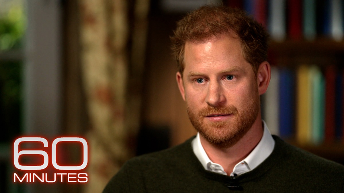 Prince Harry sits with Anderson Cooper during the 'Spare' publicity tour